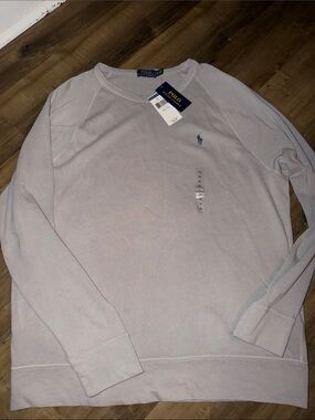 Ralph Lauren Lavender Crewneck Sweatshirt with Blue Pony